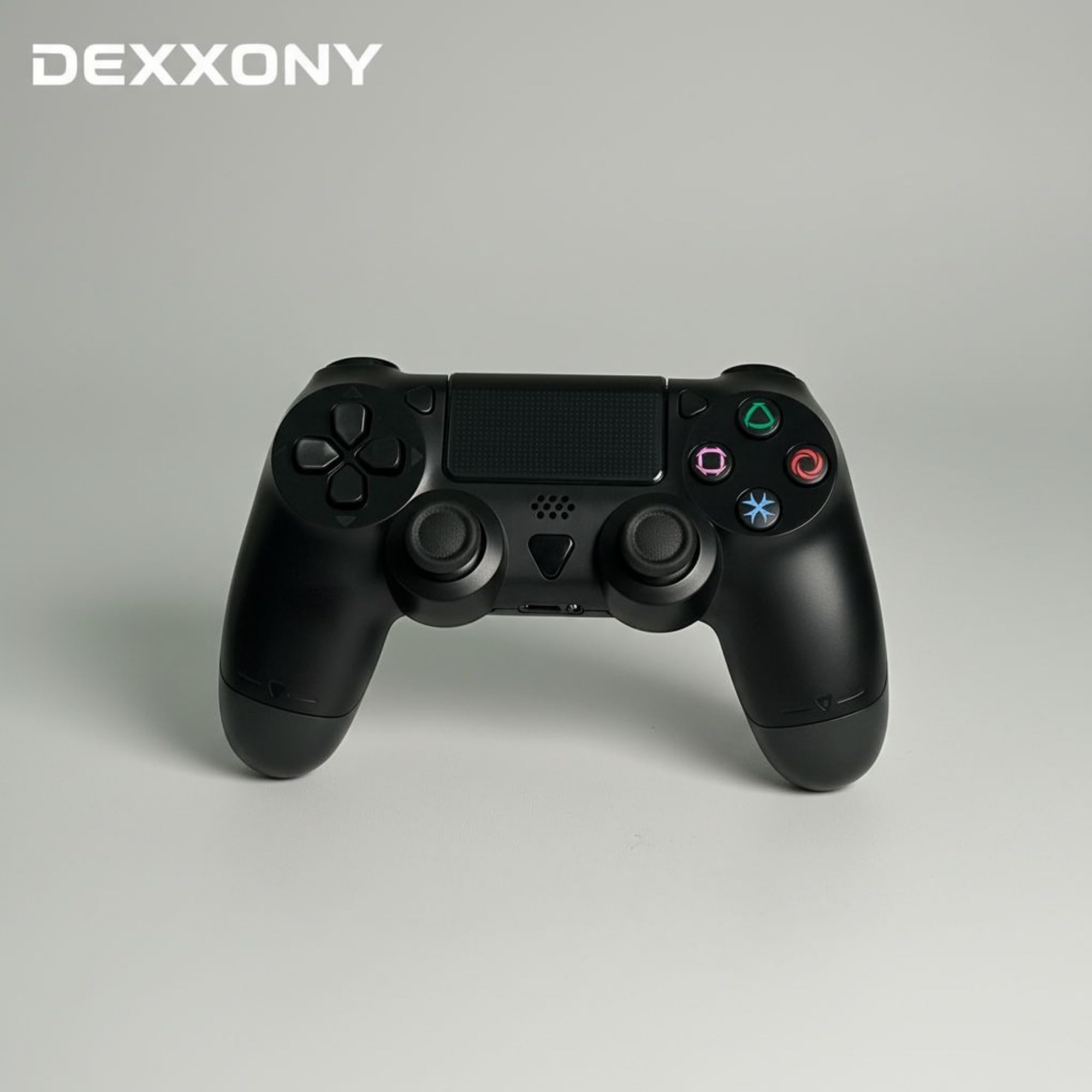 HEPU P-4 Kablosuz Oyun Kolu, Bluetooth Gamepad, PS4/PS3/PC/Android TV Uyumlu, Çift Titreşimli, Şarj Edilebilir, Dokunmatik Yüzey, Siyah
