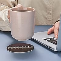 Vista 7 de 6 posavasos de cuero con temática de fútbol americano para bebidas con soporte, juegos de posavasos para mesa de bebidas, para sala de estar