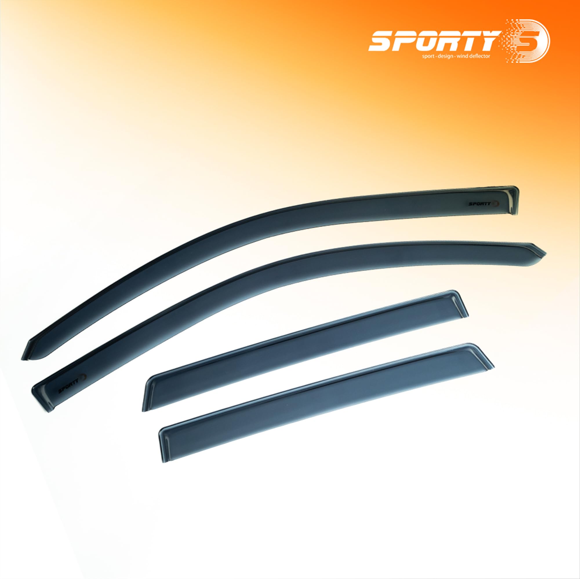 M MOTOS Deflectores de viento deportivo Deflector de lluvia para SEAT Leon II 2005-2012 Duraderos y Robustos, Deflector de Lluvia, Reducción de Ruido y Turbulencias del Aire, Fácil Instalación, Protec