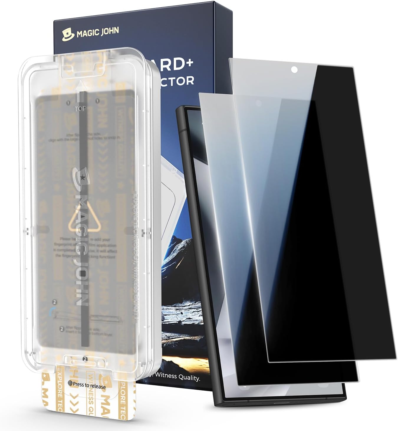 MAGIC JOHN 3rd Gen Samsung Galaxy S24 Ultra Privacy Screen Protector 6.8 Inch 2 Pack