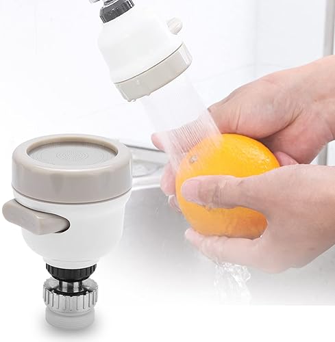 Yosoo Filtro de agua ajustable giratorio de 360°, grifo de ahorro de agua movible, grifo flexible de ahorro de agua para el hogar y cocina