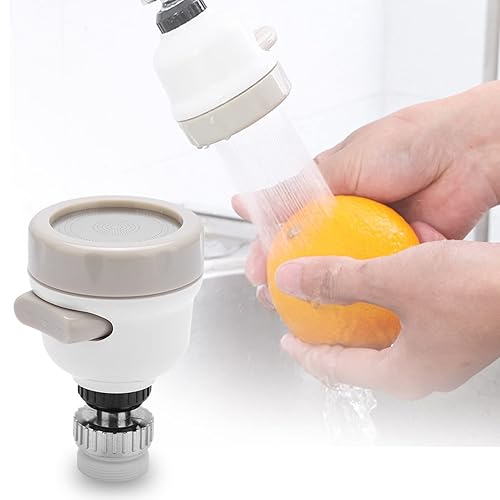 Yosoo Filtro de agua ajustable giratorio de 360 grifo de pulverización movible grifo de ahorro de agua rociador flexible para ahorro de agua para