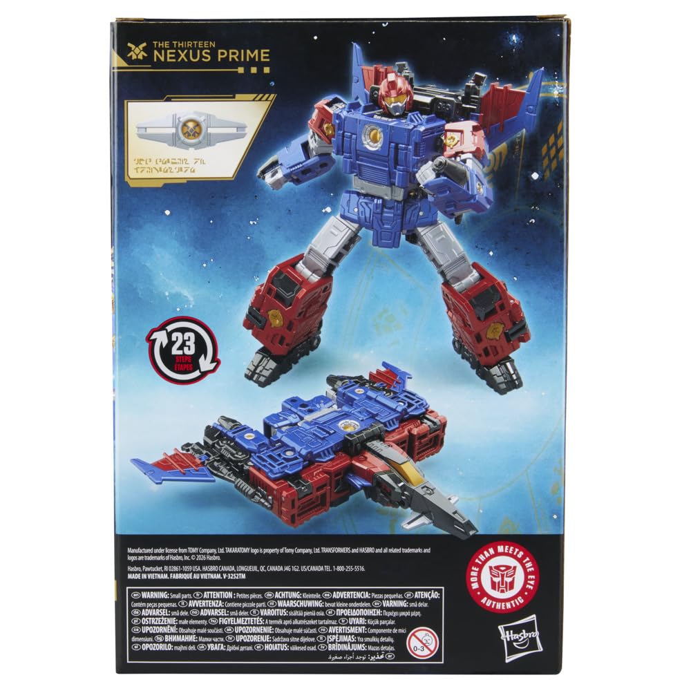 Nexus Prime (jeden z Trzynastu) z kolekcji Transformers: Age of the Primes, 15,5-centymetrowa przekształcająca się figurka klasy Voyager, zabawkowe roboty dla dzieci w wieku od 8 lat