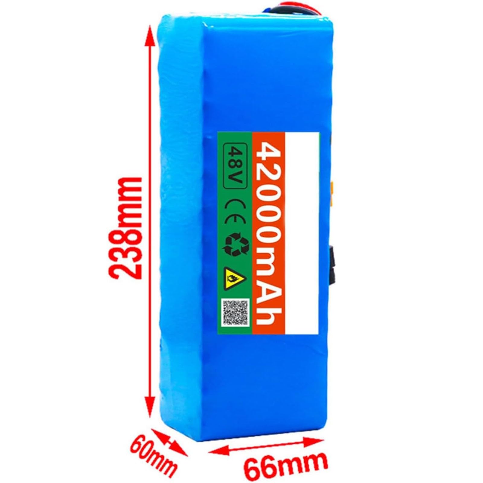 Batteria agli ioni litio per bici elettrica 48 V 42 Ah 13S3P con caricabatteria Protezione BMS integrata Ideale per motori bici elettriche XT 60