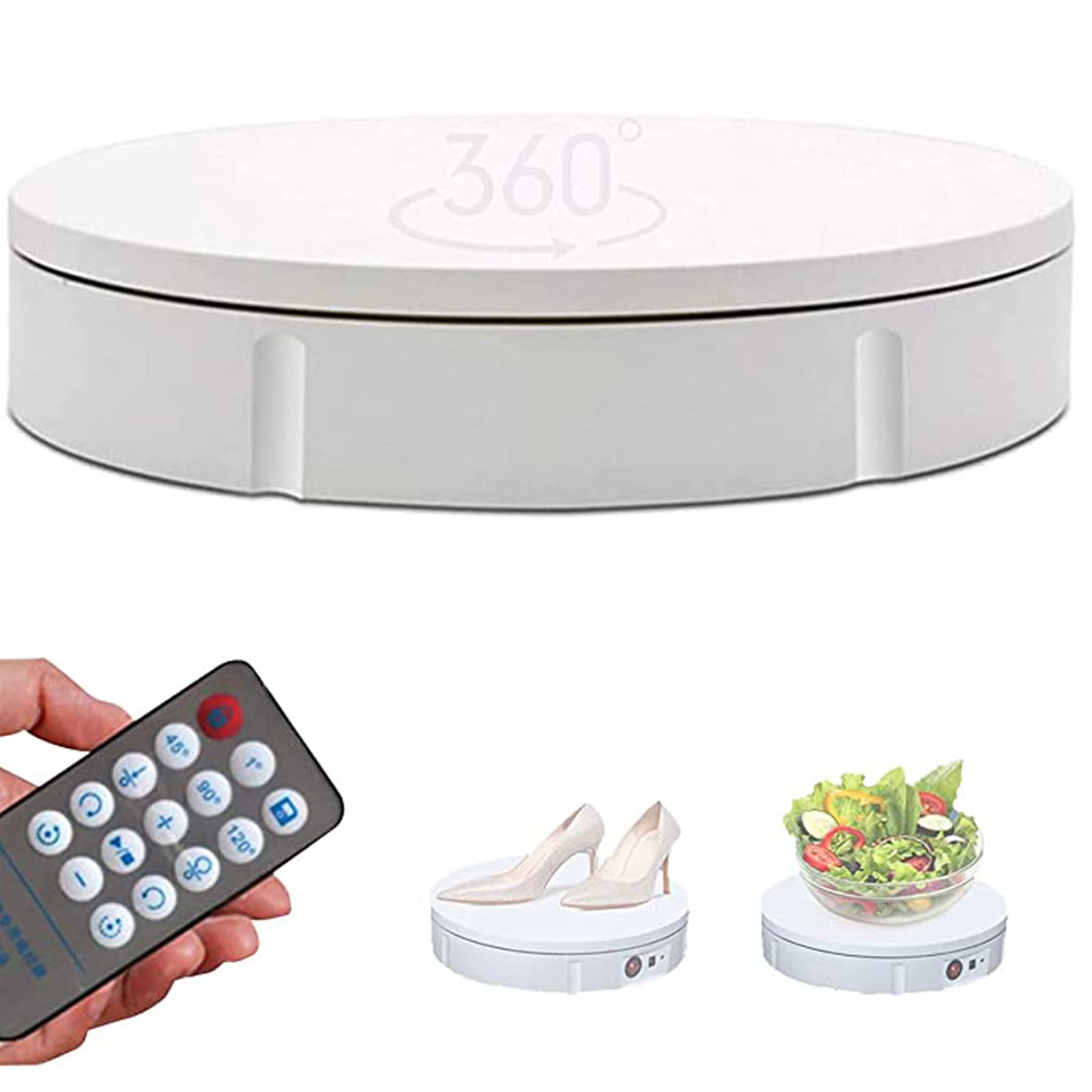 Roterende Displaystandaard, Elektrisch Draaiende Draaitafel, Gemotoriseerde Draaitafel 360º Roterend, Voor Display-sieraden, Horloge, Digitaal Product,White-60cm