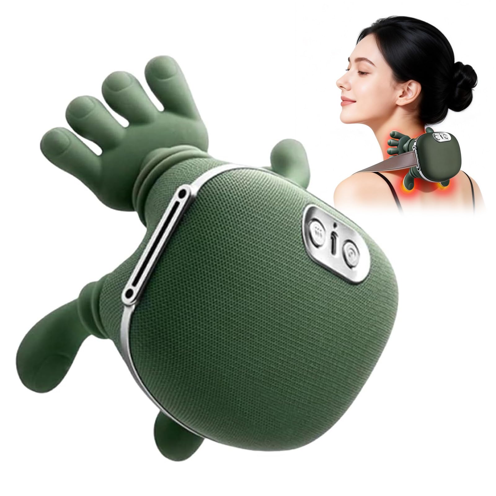 Neck Massager with Heat - Deep Tissue Shiatsu Electric Neck and Shoulder Massager with Fingers 4D Kneading Design