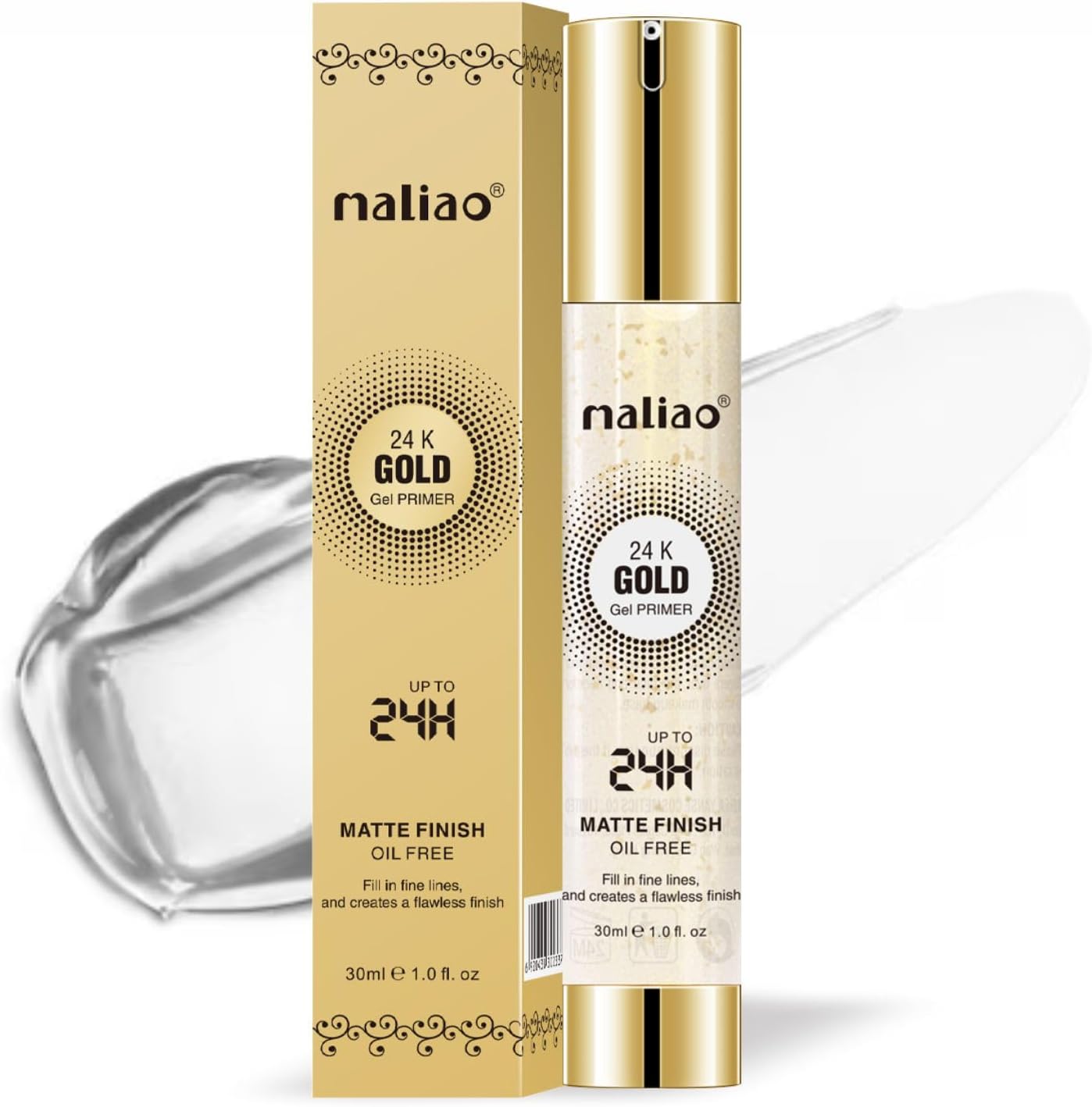 Gel Base Primer, Transparent Gold Crytals, 30 ml