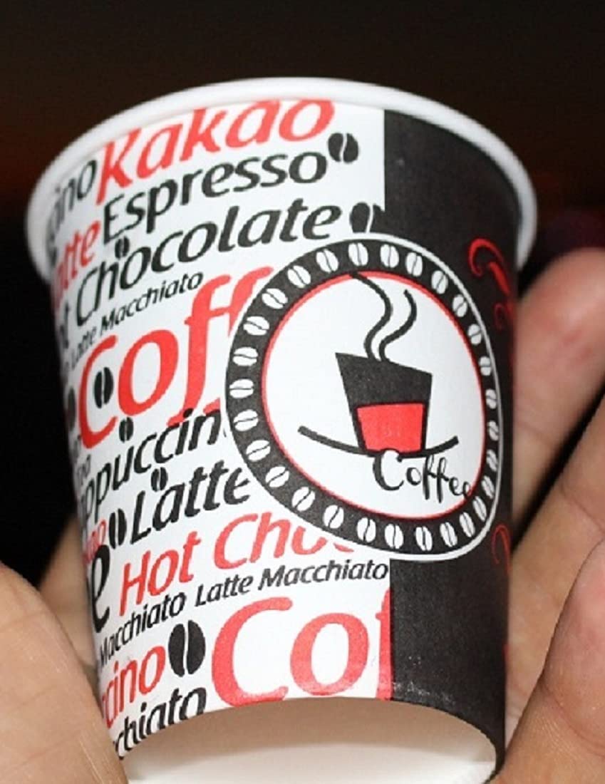 Excodi Cup - [ AYGÜN CUP ] 8 oz Karton Bardak - 250 ml - 160 Adet Kaliteli Otomat Bardağı, Sızdırmaz (kırmızı)