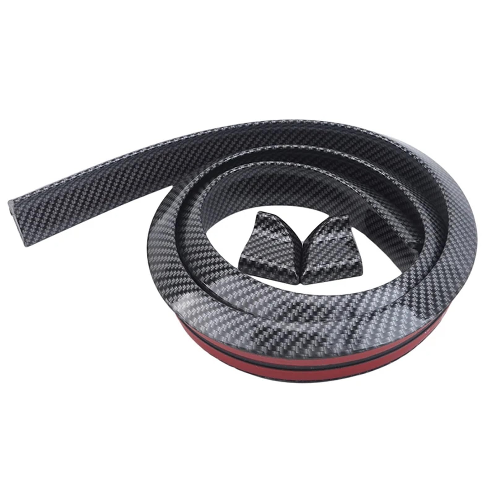 Spoiler in fibra di carbonio 5D Car-Styling da 1,5 m, fai da te, compatibili con BMW, Toyota, Hon-da, KIA, Hyundai, Opel, tutti gli spoiler universali for auto(Pure black matte)
