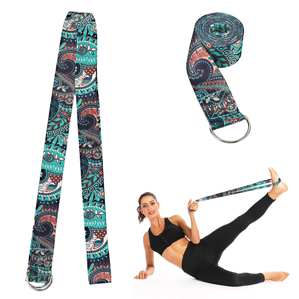 Proberos® 8.2ft (2.5m) Yoga Belt with Dual D-Ring Buckle,-image-40