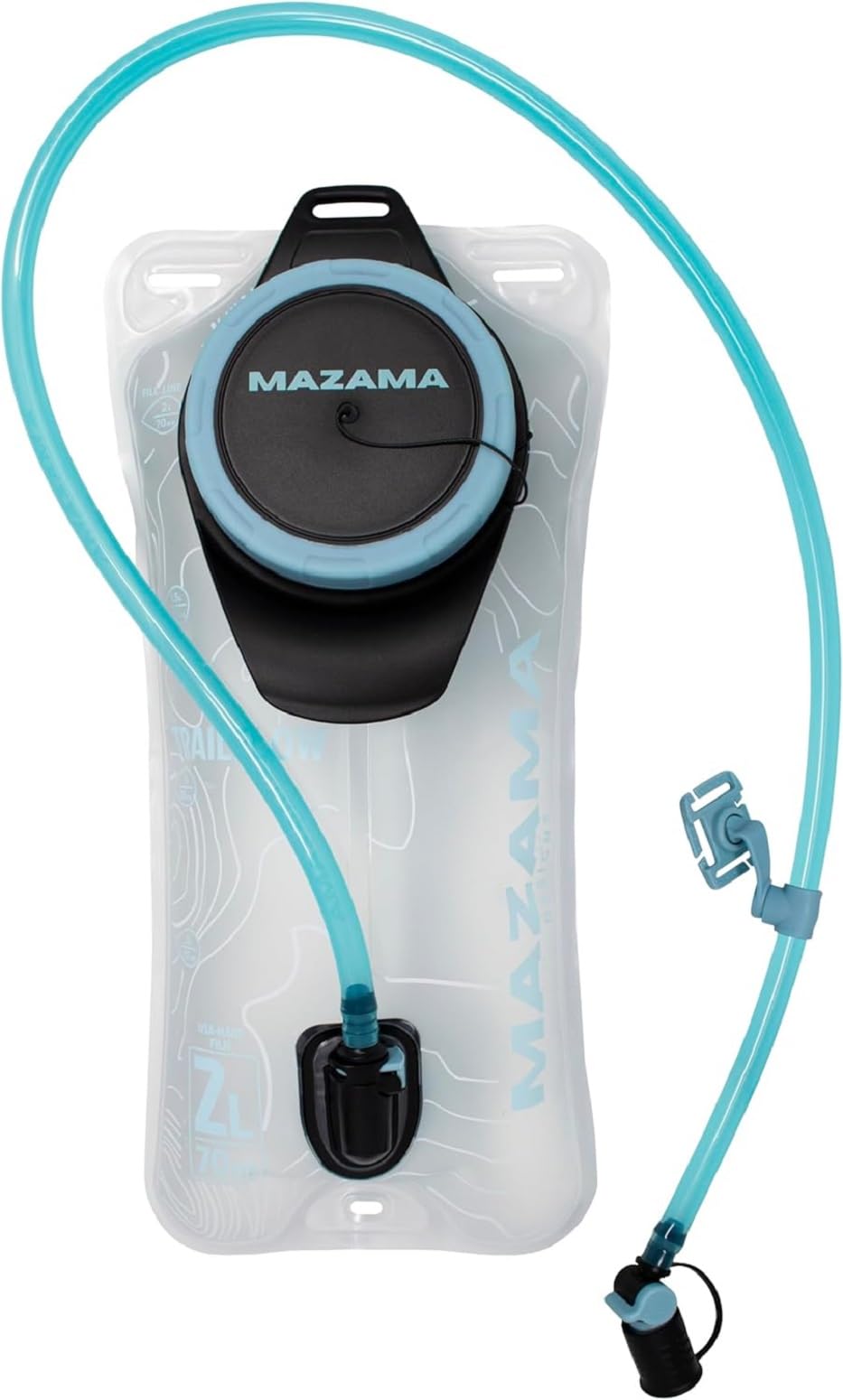 The Trailflow-88 Hydration Bladder. Leakproof, Easy to Clean and Fill Water Reservoir BPA Free, Fits Most Hydration Backpacks. Great for Running Hiking Camping Cycling. (2L)