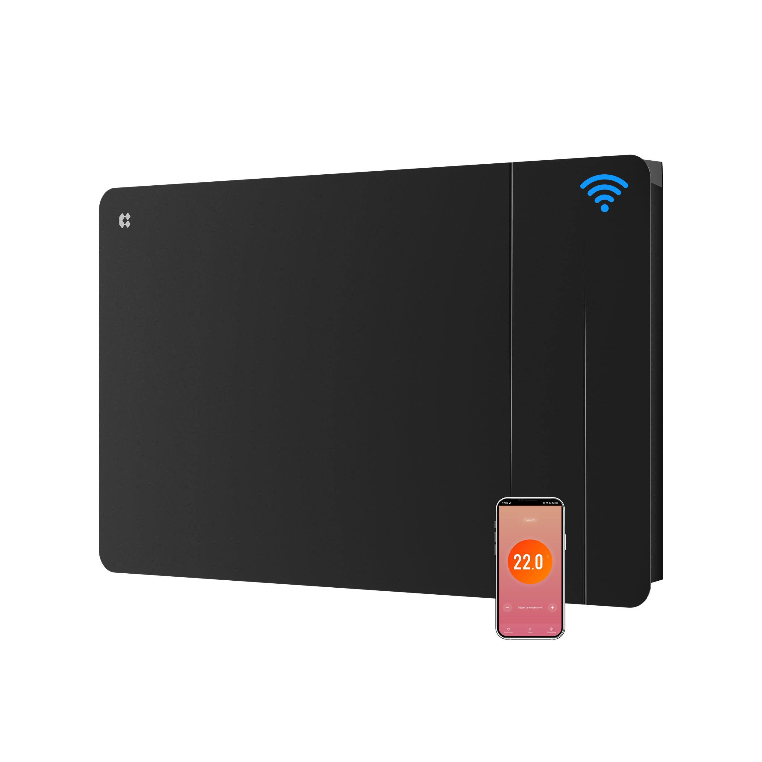 CIARRA CBHTD15A-B Radiateur à Inertie Céramique 1500W WiFi Noir