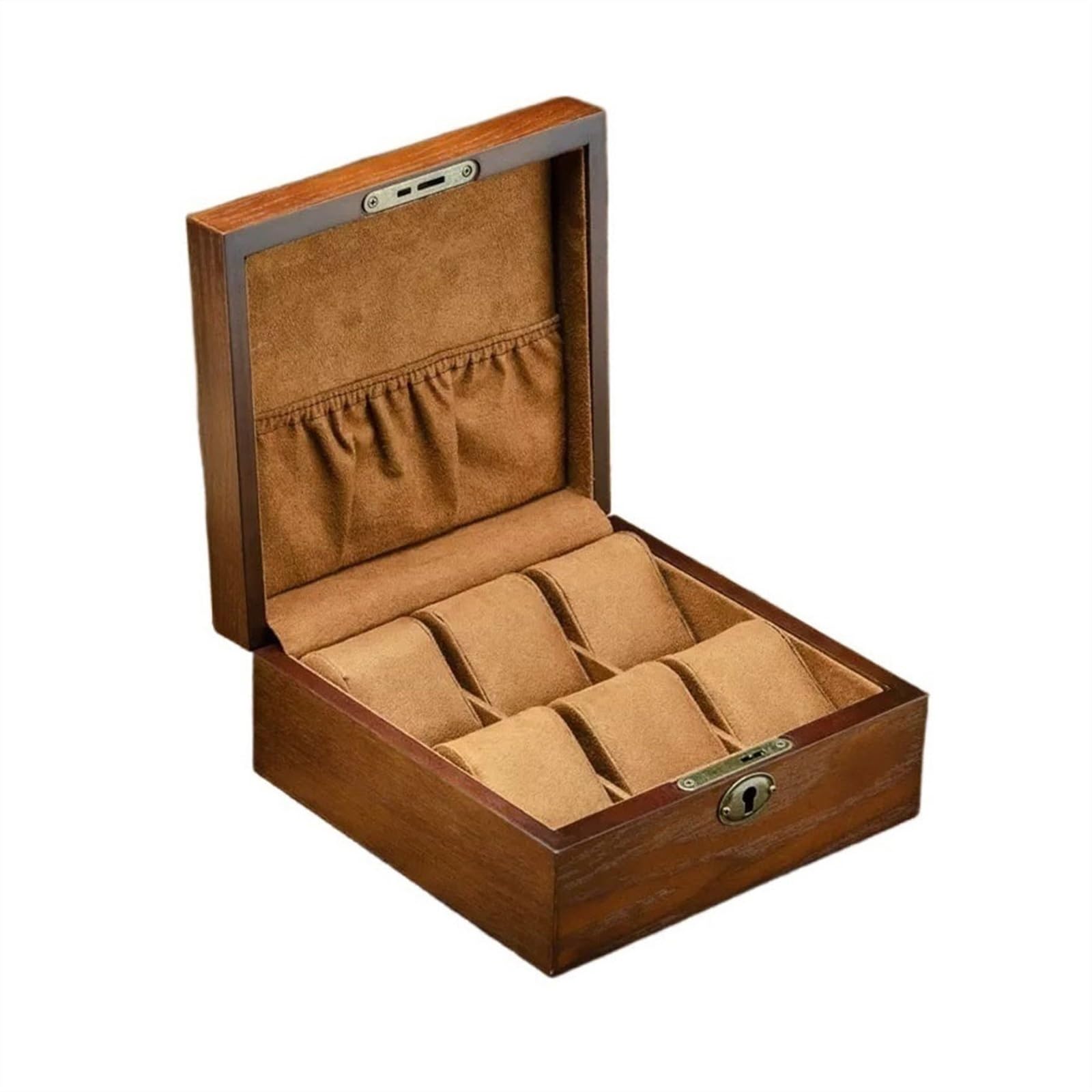 ANVLOJRIH Watch Box 6-compartment Wooden Watch Storage Box For Home Use Watch Storage Box Jewelry Classification Collection Box Watches Box