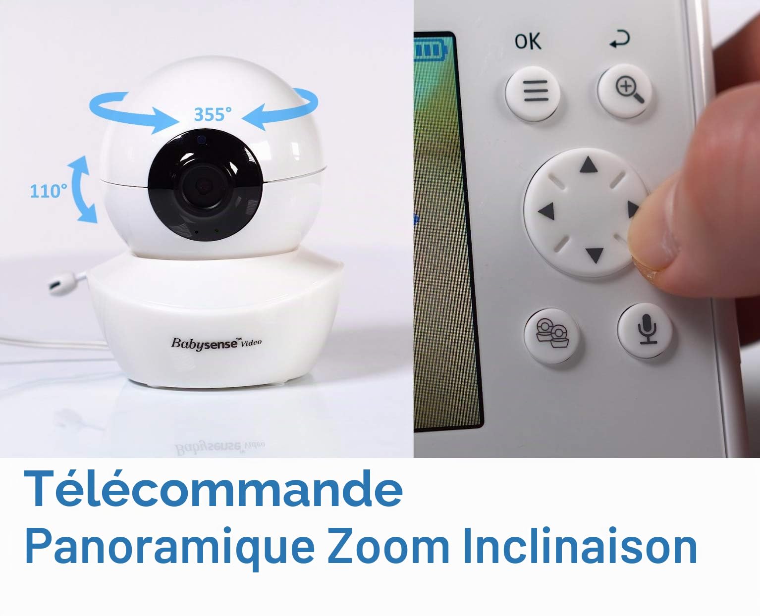 Babysense Caméra Supplémentaire pour Le Moniteur Vidéo V43. Ne Fonctionne Pas avec Les Autres Modèles. Uniquement pour Le Modèle V43