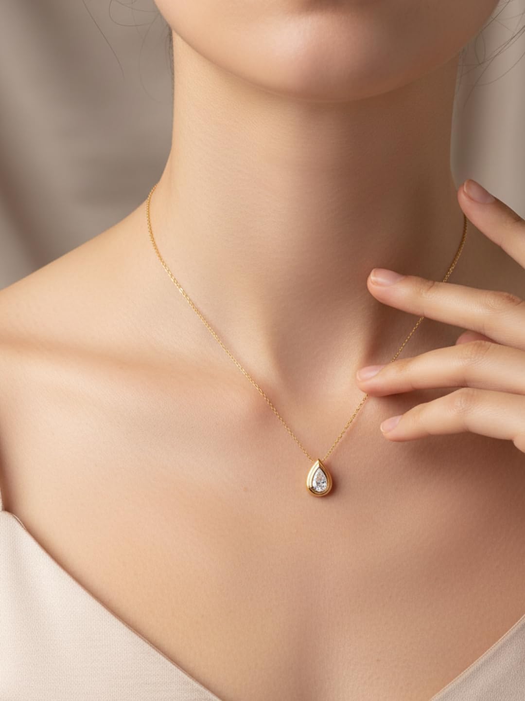 1CT/2CT Moissanite/Emerald/Sapphire/Ruby Necklace for Women, Solid 925 Sterling Silver with Yellow Gold/Rhodium Finish, 16"/18"/20" Adjustable Chain, Anniversary Valentine Jewelry