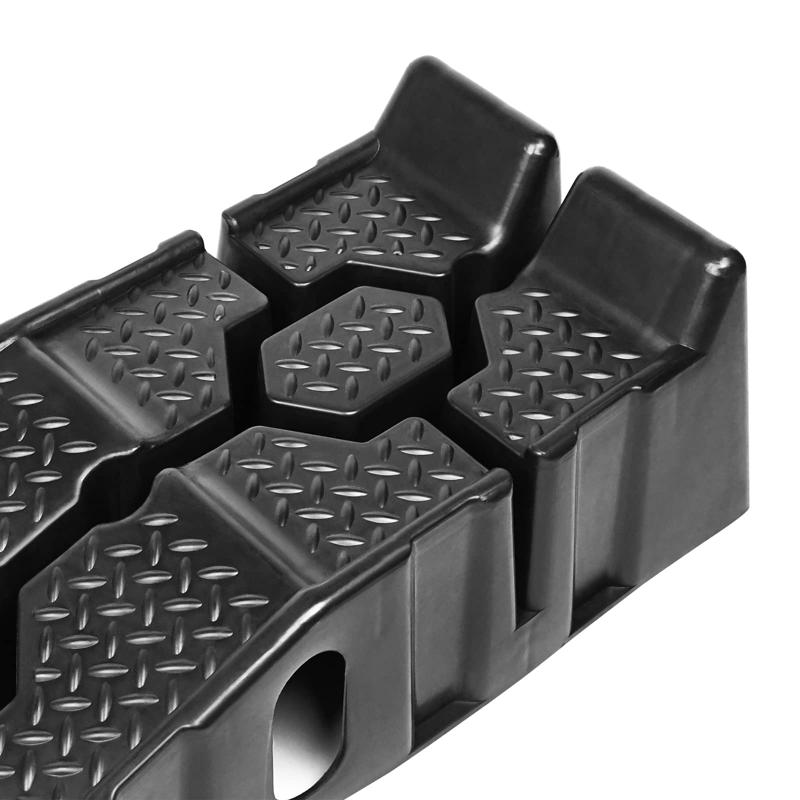 YRHome Rampa de plástico para Coche, 2 Unidades, Carga Pesada, Plataforma elevadora, rampa de Entrada, rampa de plástico con protección contra el Cruce, B 330 mm, 90 x 33 x 22 cm