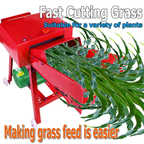 Image of TXMACHINE Lawn Mowers 800kg /h hay Cutter Machine with Miniature Circuit Breaker hay Cutter Silage Machine Electric Grass Cutter for Chaff,Corn Straw,Grass,Wheat Straw (with 2.2KW 220V Motor)