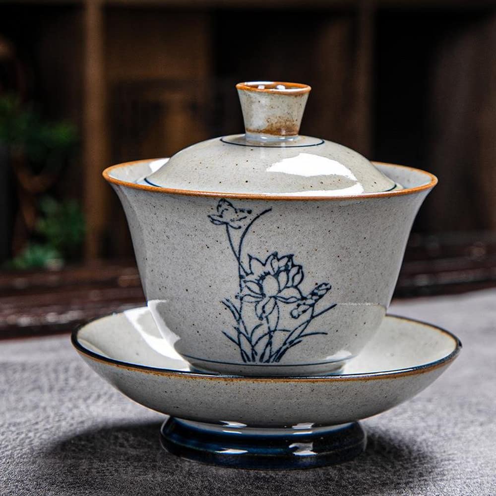 Zestaw do herbaty Kung Fu Gaiwan Retro 180 ml, miska na herbatę, filiżanka, dekoracja ceremonii herbacianej, waza