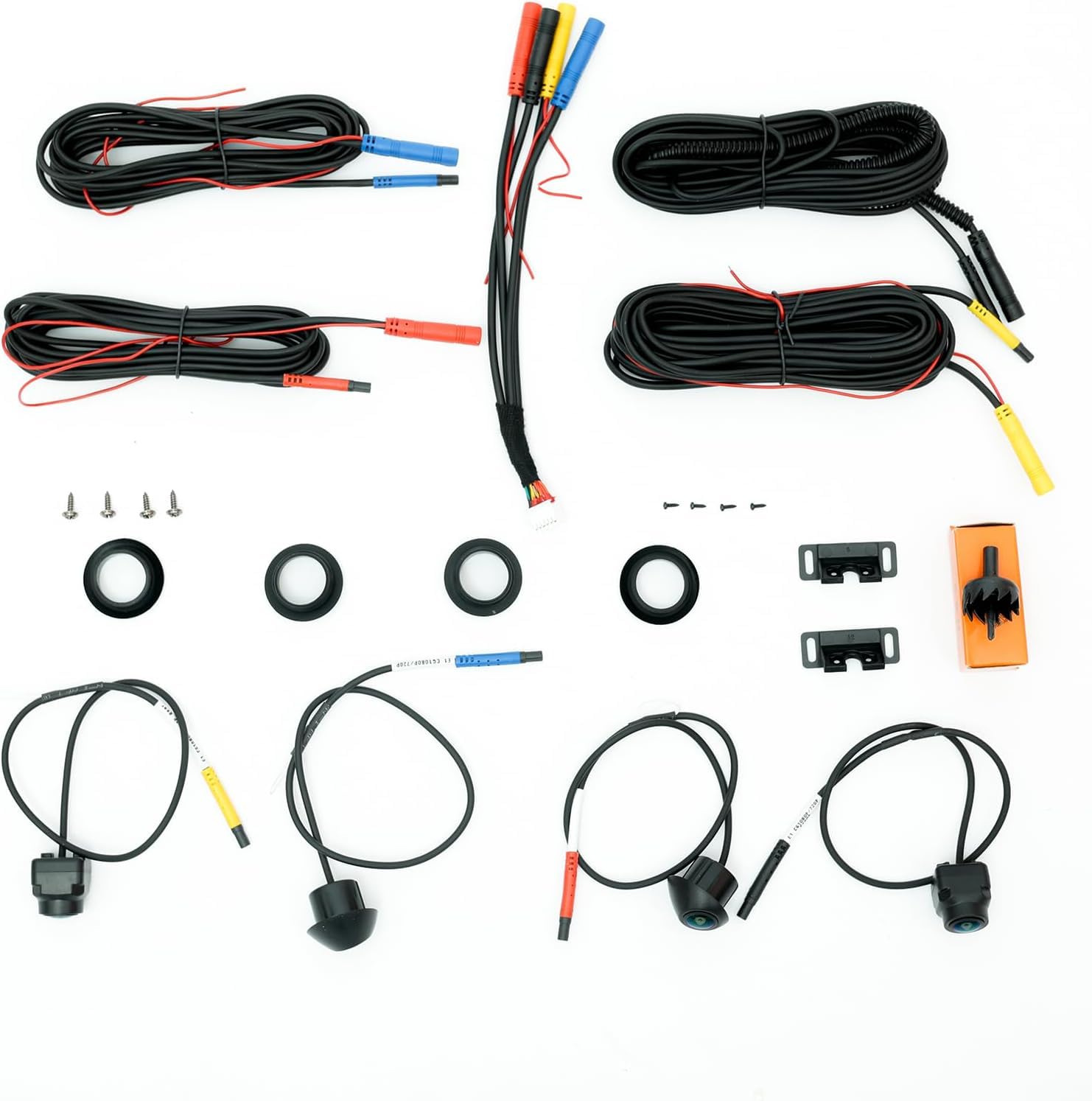 360° AHD 1080P Car Camera Kit for Android Head Unit, 3D Bird View Surround System, HD Night Vision Waterproof 4 Camera Parking Assist System-image-21
