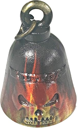 Miniatura 2 de Kustom Cycle Parts Campana de protección de motociclista "Evil Spirits" de llamasfuego. Nuestras campanas personalizadas son universales. Funciona