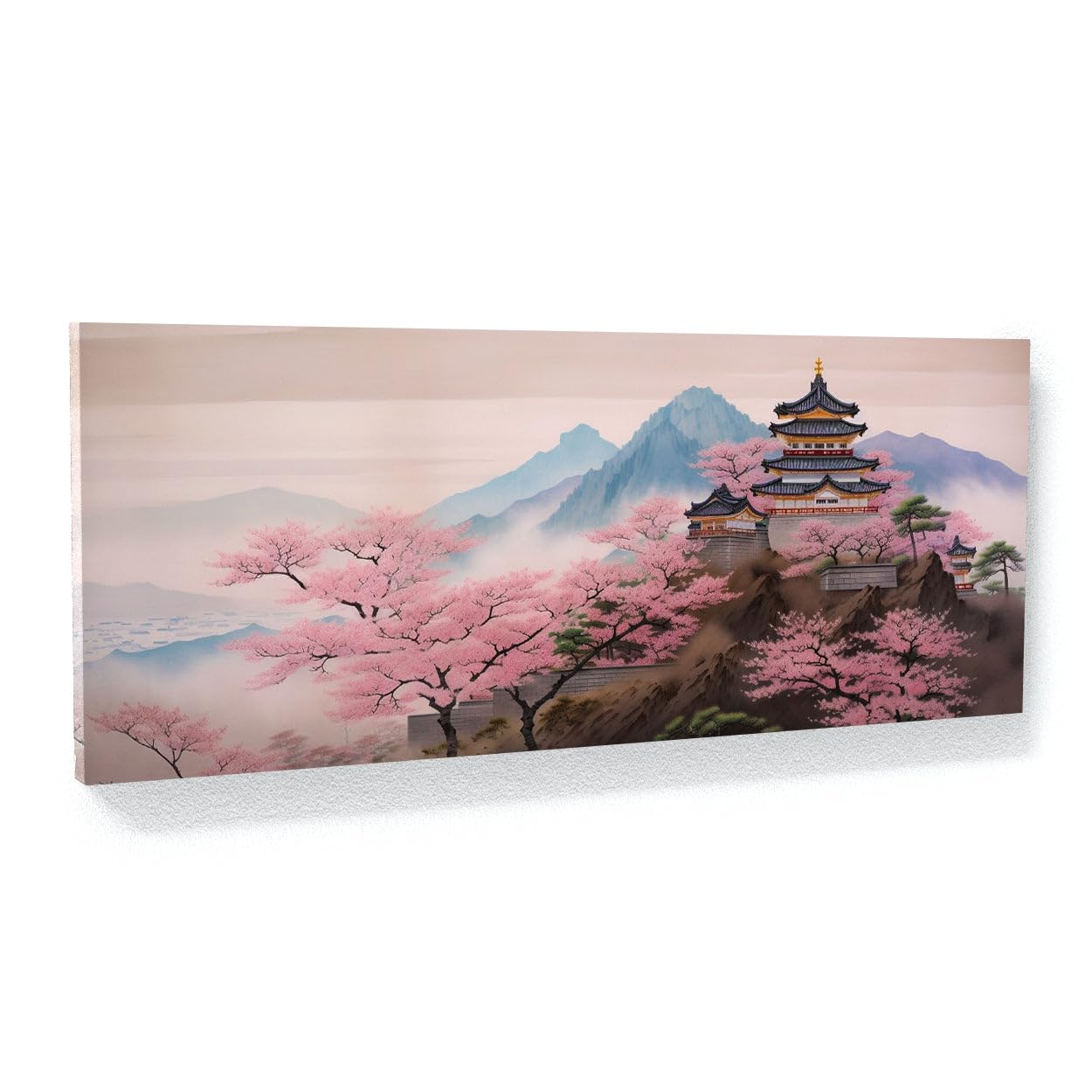 Amazon.com: Sense Canvas Japanese Castle Cherry Blossom 10 Canvas