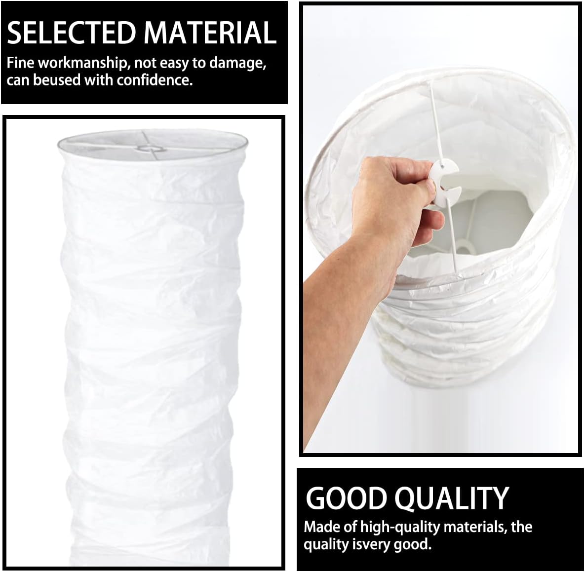 FERCAISH Paper Floor Lamp Shade, Foldable and Minimalist Style Rice Paper Lamps Classic Modern Paper Floor Light Bulb Cage Guard for Living Room Bedroom Décor(Irregular)