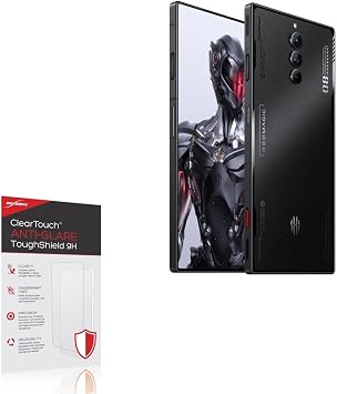 BoxWave Screen Protector Compatible with ZTE Nubia Red Magic 8 Pro+ ClearTouch Anti-Glare ToughShield 9H 2-Pack, Anti-Glare 9H Tough Flexible Film Screen Protector