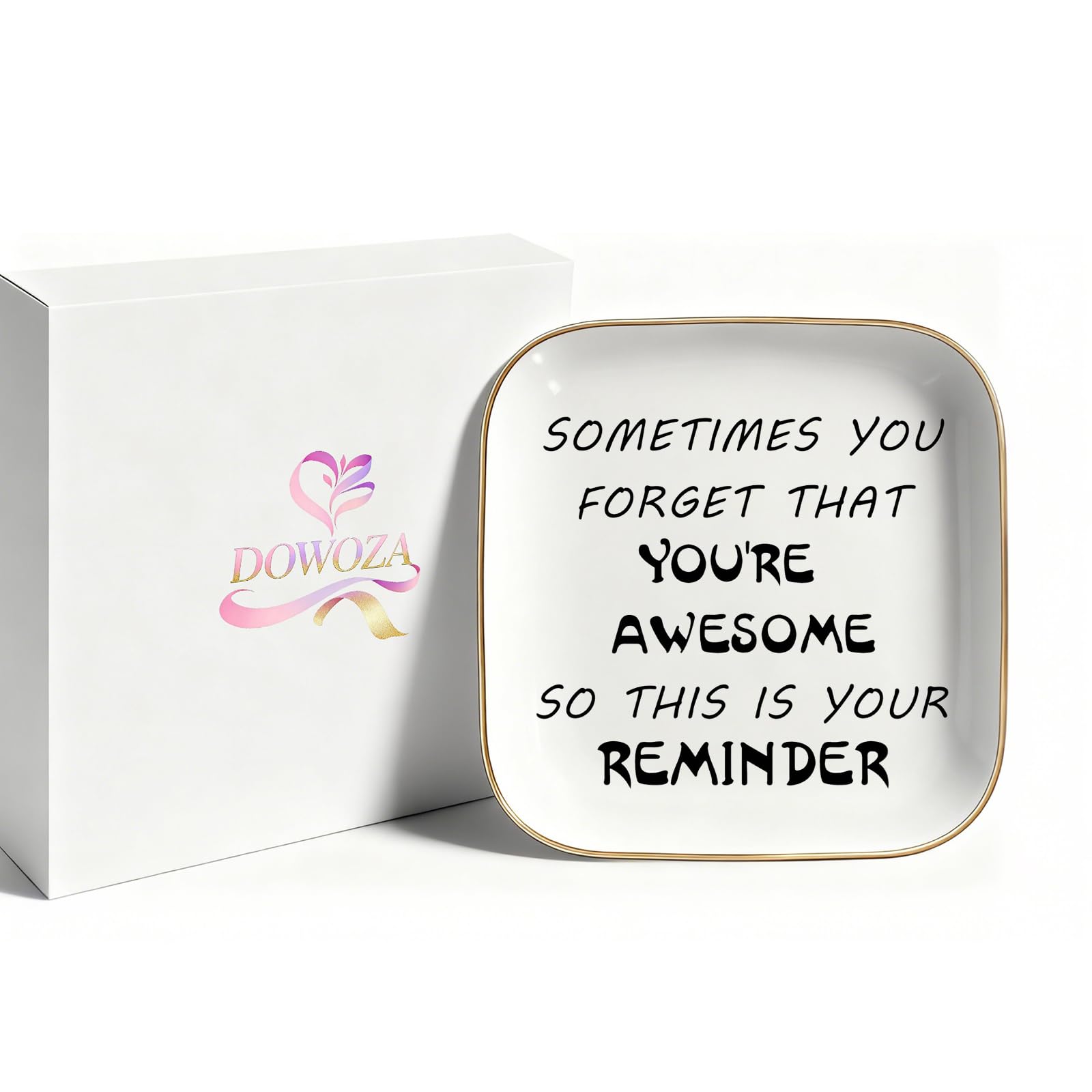 Inspirational Gifts for Women Ring Dish - You're Awesome - Unique Gifts Best Friends Gifts for Women Coworker Christmas Retirement Gifts