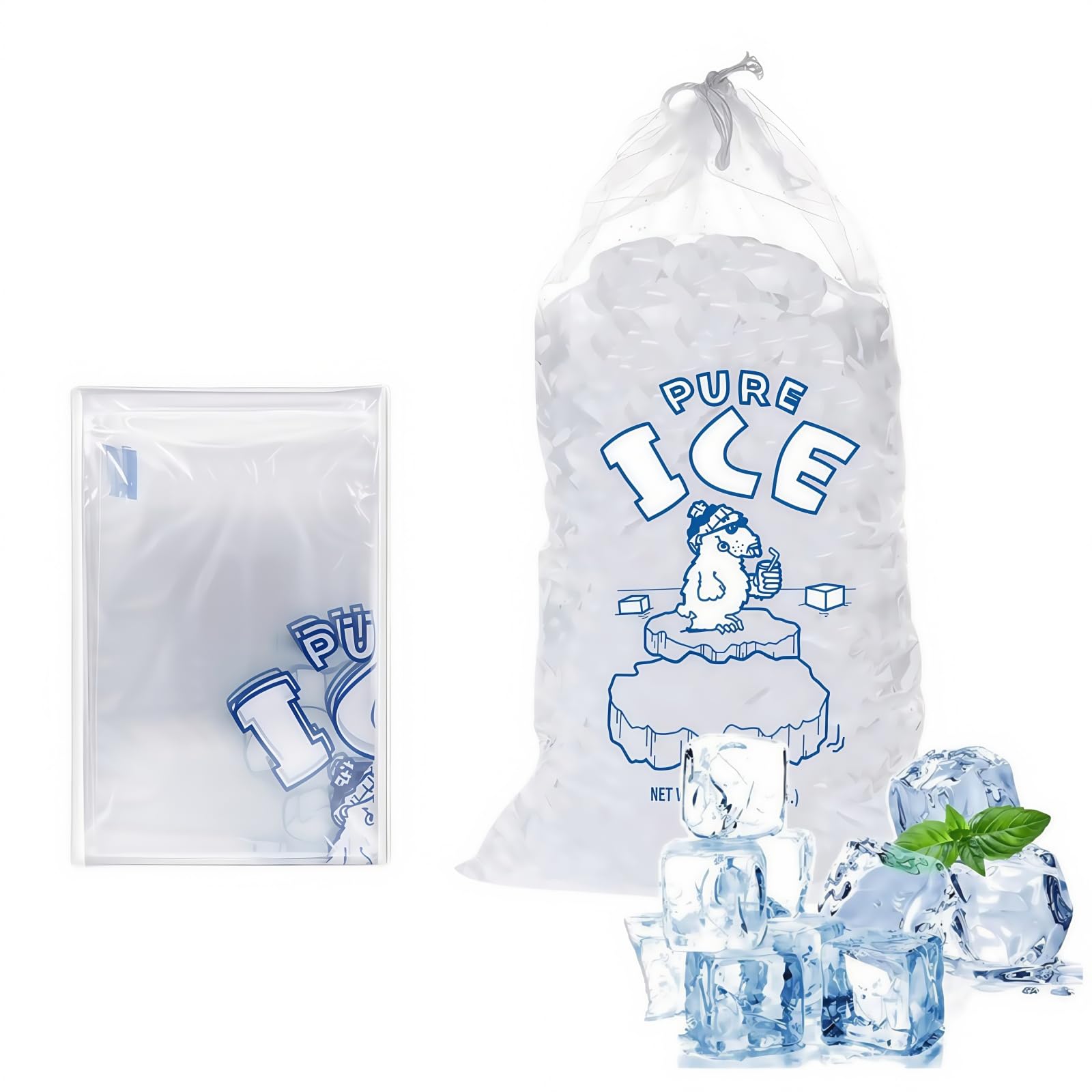 10PCS Ice Bags with Drawstring,Reusable Ice Cube Bags,Heavy Duty Ice Bags Can Withstand 8 Pounds,Ice Bags for Ice Cubes,Ice Cube Bags for Freezer,Ice Bags for Ice Cubes,Ice Cube Freezer Bags(8 LBS)
