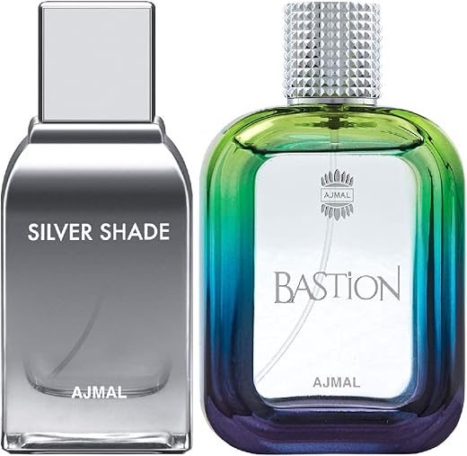 Ajmal Silver Shade EDP Citrus Woody Perfume 100ml for Men and Bastion EDP Woody Aromatic Perfume 100ml for Men FREE