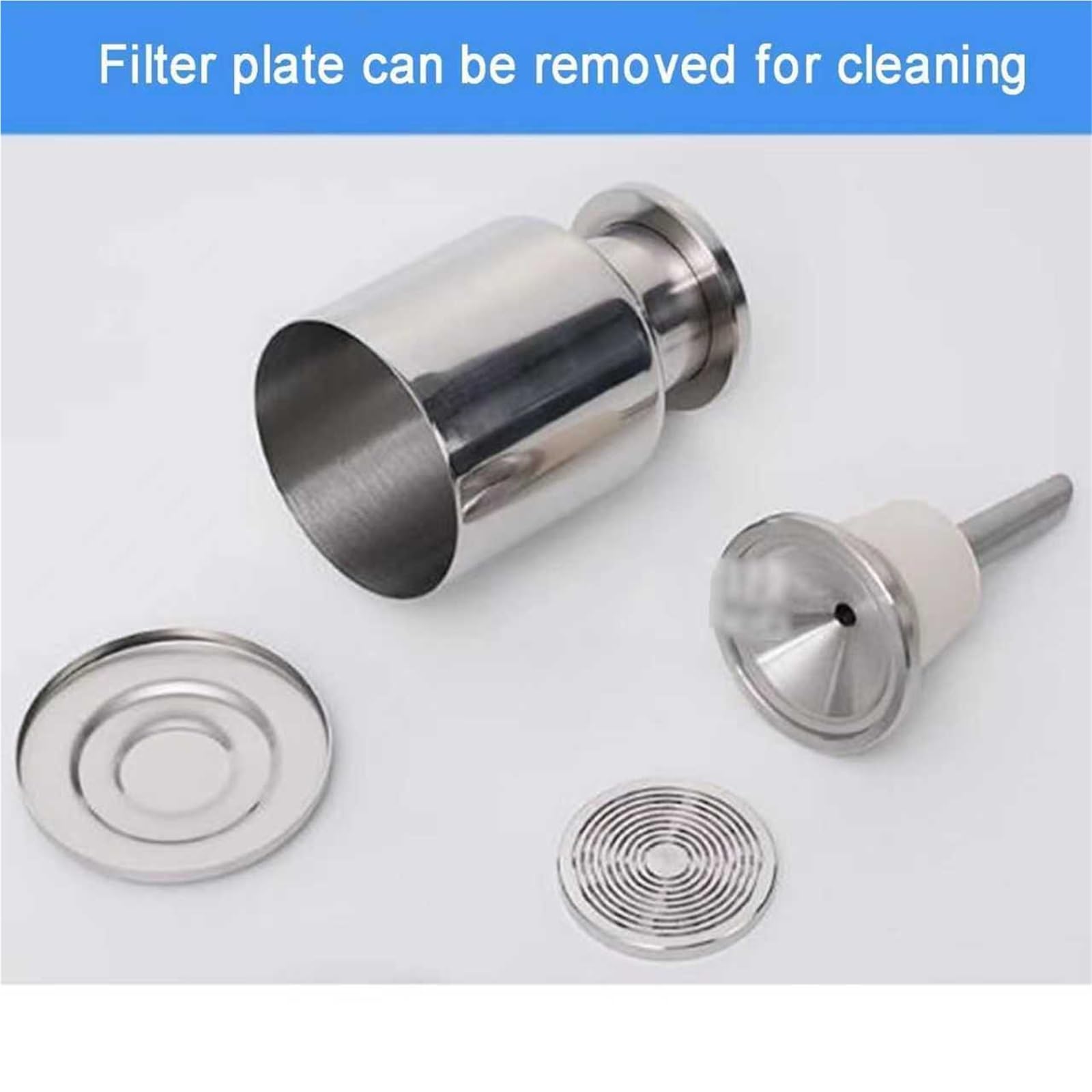 Equipo De Filtración Al Vacío For Laboratorio, Kit De Filtro De Acero Inoxidable Con Matraz De 250 Ml/500 Ml/1000 Ml Y Membrana De 50 Mm De Diámetro.(250ml)