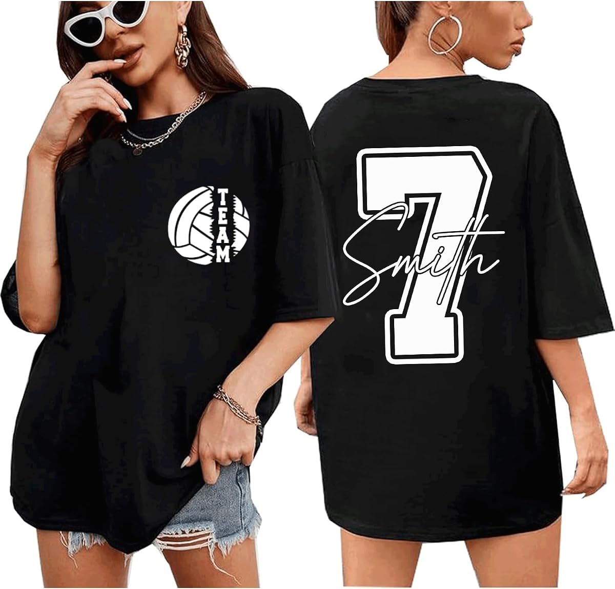 NAZENTI Camisa personalizada de mamá de béisbol - Camisas personalizadas con números de softbol para mujeres, camisa de papá de fútbol, regalo deportivo para papá mamá