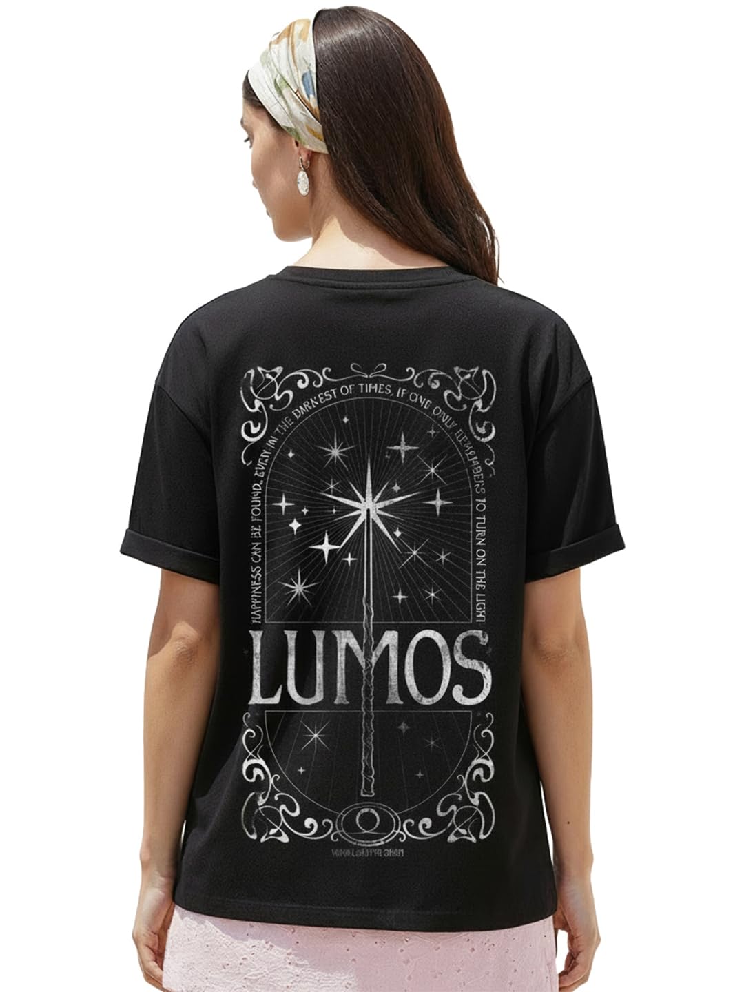 Official Harry Potter Merchandise Women's 100% Cotton Graphic Print Boyfriend Fit Round Neck T-Shirt-image-33