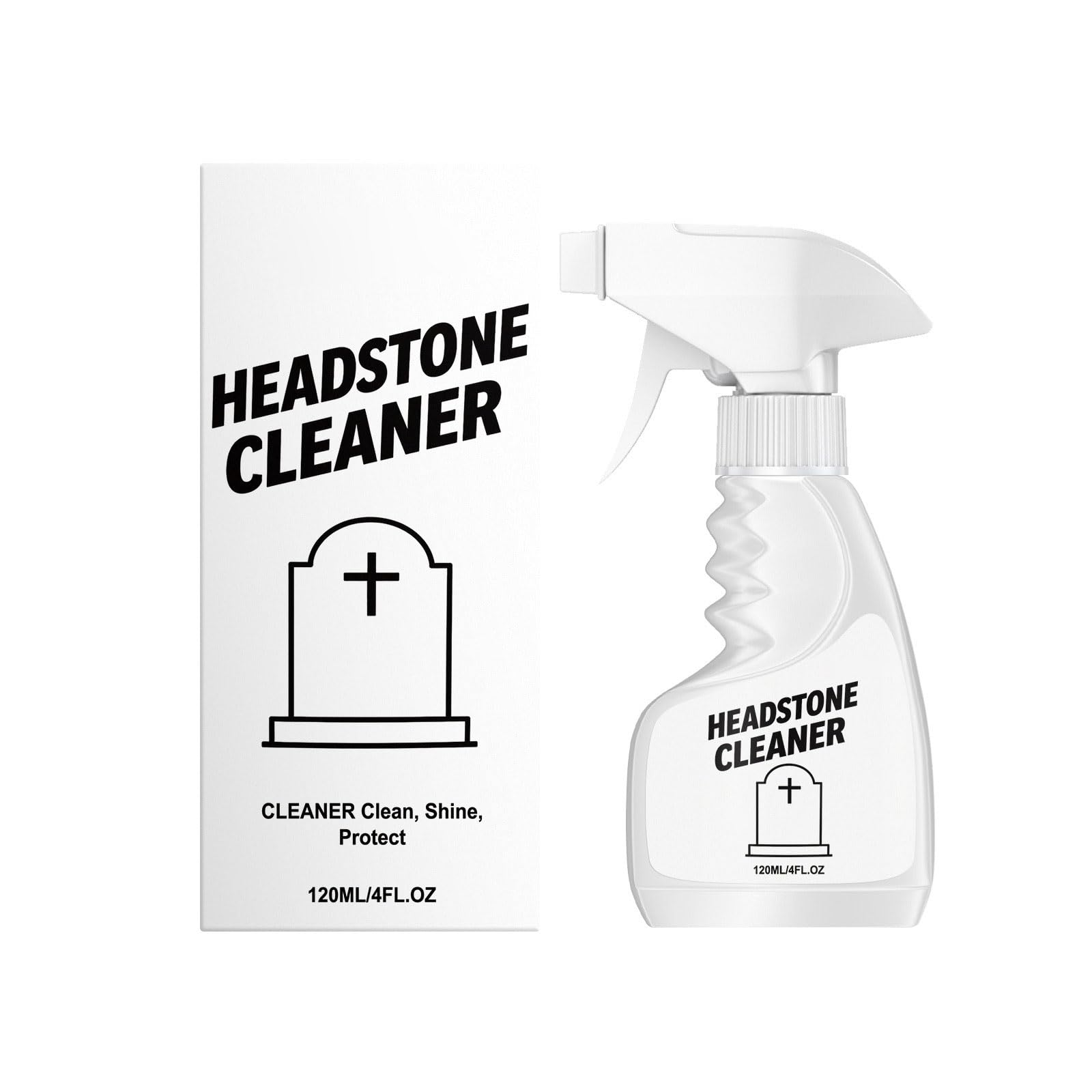Stone Monument Care Liquid 120ml Cleaner for Grave Markers, Marble Memorials, Engravings, Carvings and Respectful Cemetery Upkeep Needs Grave Marker Care Monument Cemetery Stone Memorial Cleaner Wash