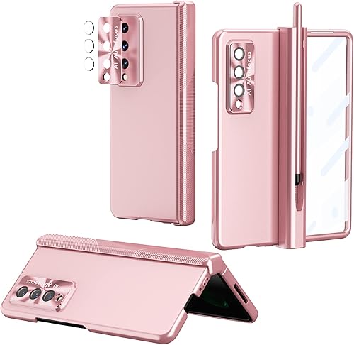 Miniatura 8 de Funda para Samsung Galaxy Z Fold 3, 4 en 1 con bisagra magnética con soporte para S Pen y repuesto para S Pen, compatible con Samsung Galaxy Z Fold