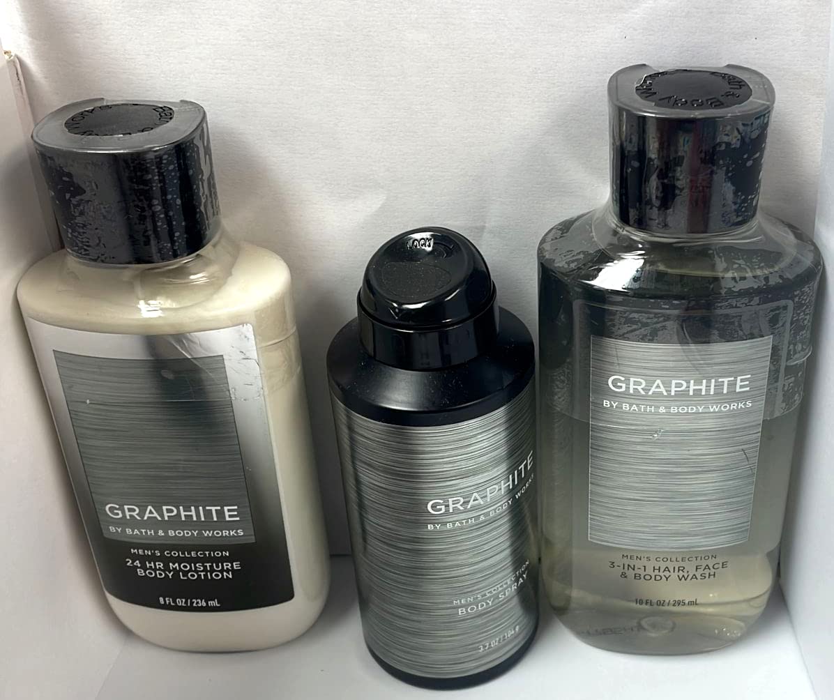 Buy BATH AND BODY WORKS, GIFT SET GRAPHITE FOR MEN BODY WASH BODY