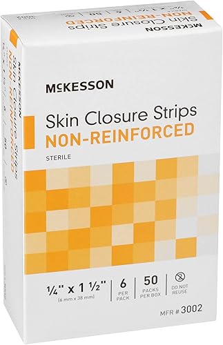 Miniatura 3 de McKesson Tiras adhesivas para cierre de piel, tira flexible Steri para el cuidado de heridas, 14 pulgadas x 1 12 pulgadas, 300 unidades