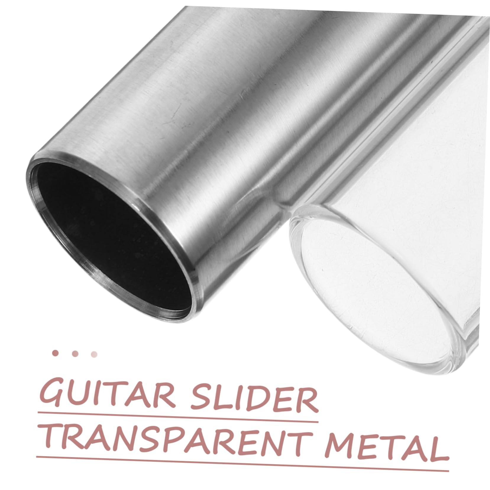 Yardwe Electric Guitar Slider Bass Glass Stainless Steel 2pcs Medium Bottleneck Slides Enhance Your Playing Experience