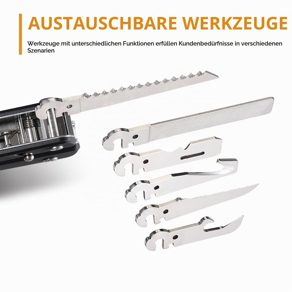 ROXON S805G Flex Titan Modulares Multitool (2 lange und 4 kurze Werkzeuge)