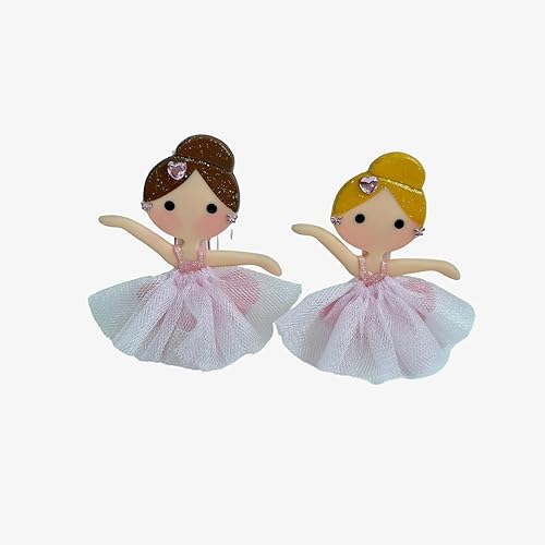 Miniatura 2 de Pinza de pelo hecha a mano de bailarina  Clip de pelo para niñas  Clip de cocodrilo brillante accesorios de ballet para niños  Clip de pelo marrón