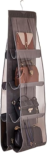 Miniatura 27 de AARAINBOW 1 Pack Hanging Handbag Purse Organizer for Closet, Hand Bag Organizer Holder 8 Pockets, Space Saving Wardrobe Purse Storage Organizer for