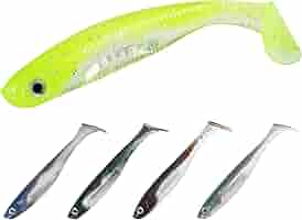 Amazon.com : Bombrooster 5Pcs Paddle Tail Swimbait, Soft