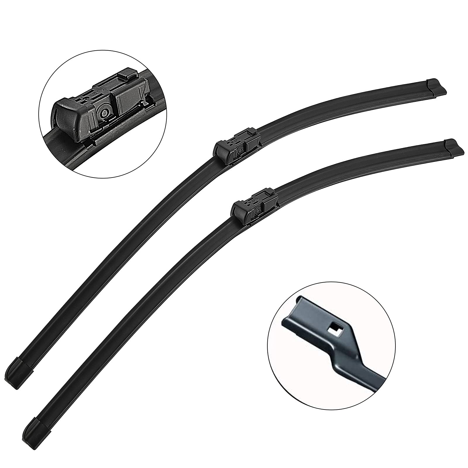 2 Wiper Blades OEM Quality Replacement For Chevy Traverse Malibu Gmc Acadia Saturn Aura Outlook Buick Enclave Vw Ti guan Original Equipment wipers factory Set 24"/21" (Set of 2) Top Lock 19mm