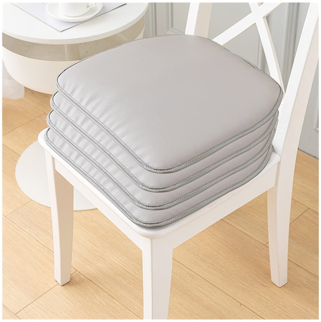Cojín de Cuero para Silla de Comedor y Cocina, cojín de Asiento Resistente al Agua, Cojines Suaves y duraderos para sillas, Antideslizante