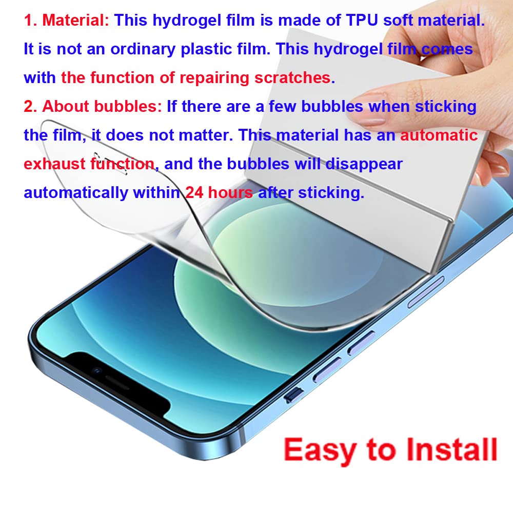 YiiLoxo Hydrogel Schutzfolie Für IPhone 14 Pro (2 Stück) – Transparent, Flexibel, Blasenfrei