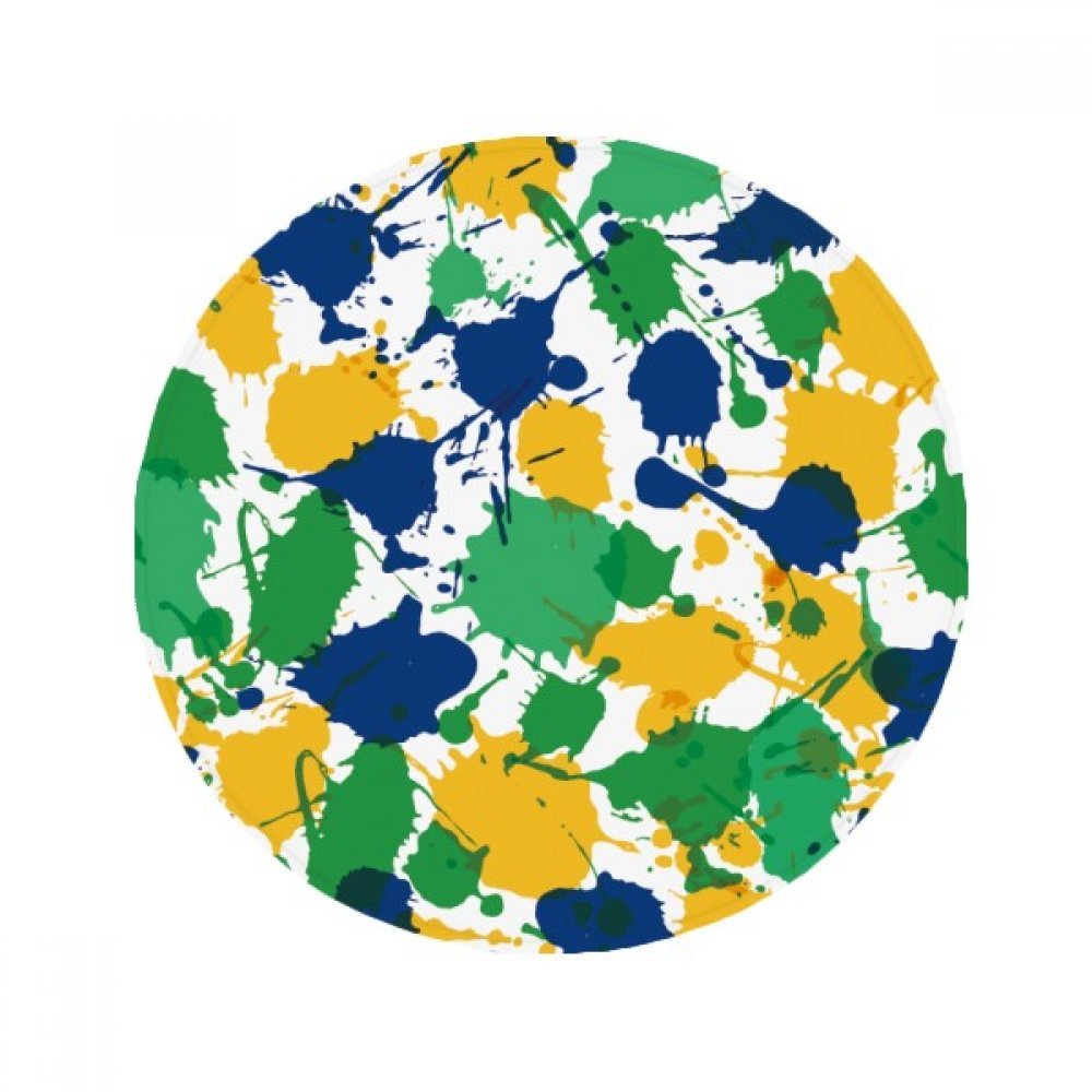 Tappetino Antiscivolo Rotondo per Animali Domestici con Stampa di Elementi culturali brasiliani, Ideale per Bagno, Soggiorno, Cucina e Porta, 80 cm, Perfetto Come Regalo.
