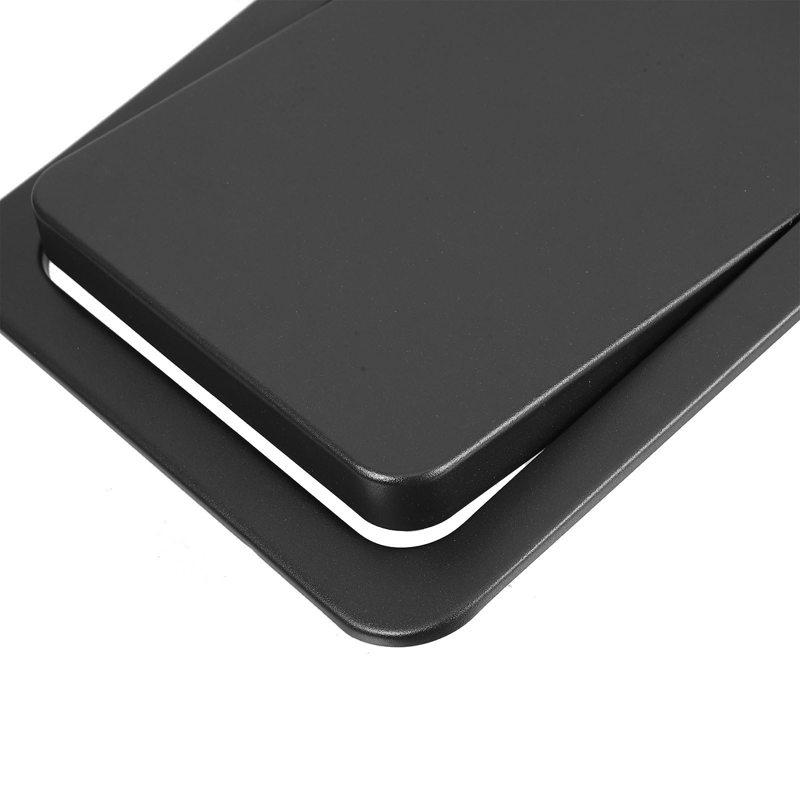 Tapa Empotrada para Cubo de Basura, Acero Inoxidable Negro, Abatible