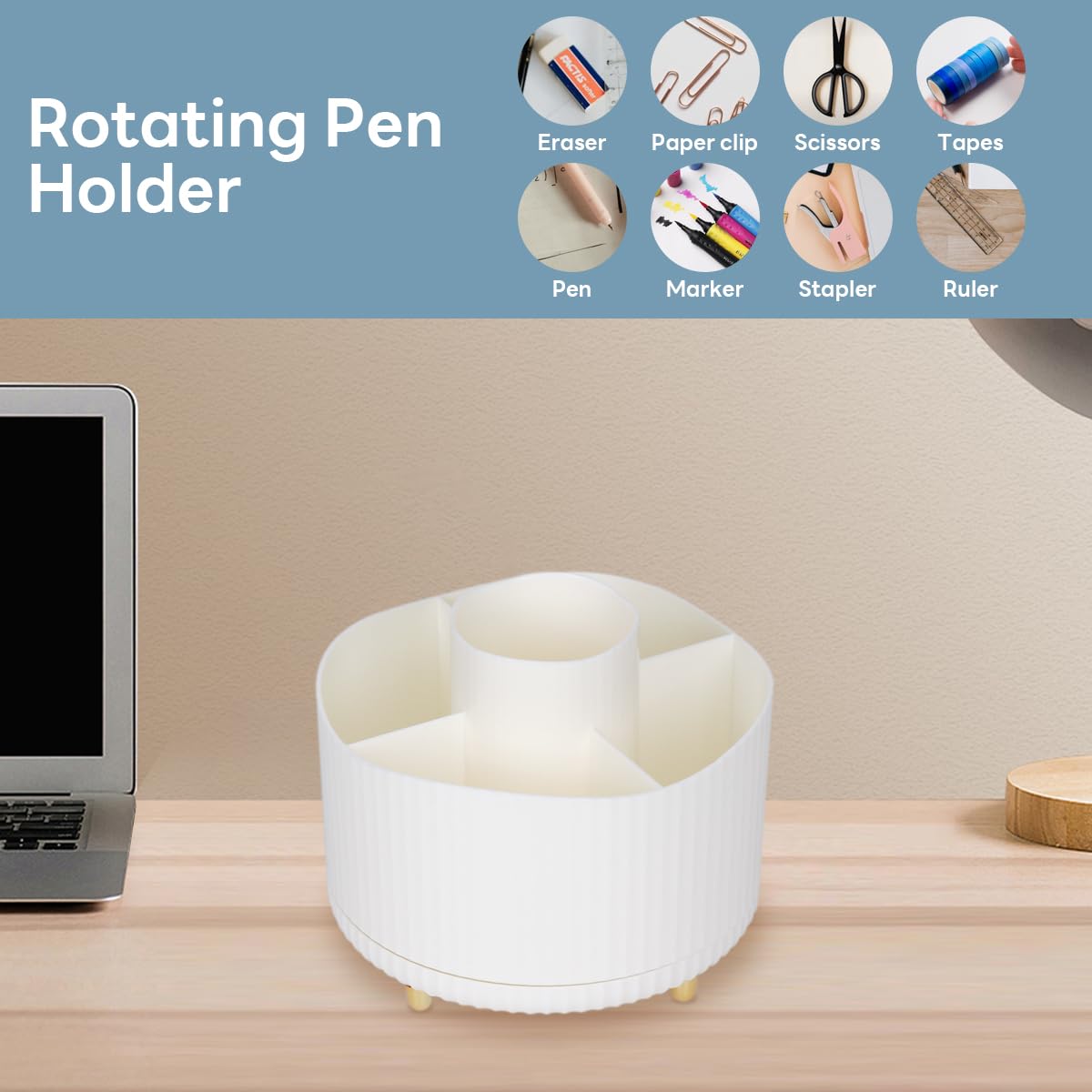 Vukehon 360 Degree Rotating Desk Organizer - Image 3