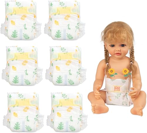 Juego de 6 piezas de pañales reutilizables para muñecas de bebé Reborn de 18 a 22 pulgadas, accesorios para niñas y niños
