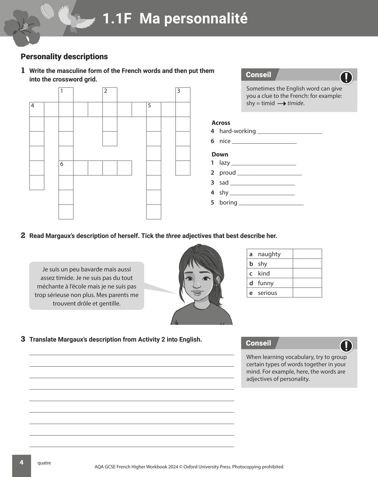 AQA GCSE French: AQA GCSE French Higher Grammar, Vocabulary and Translation Workbooks: Pack of 8